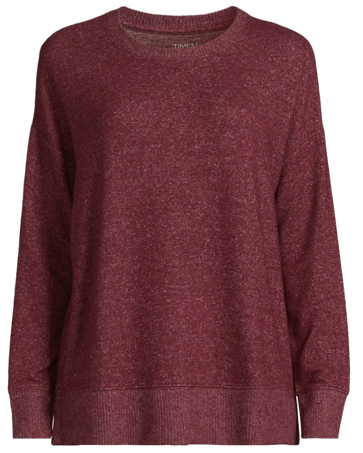 Women’s Merlot Long Sleeve Knit Pullover