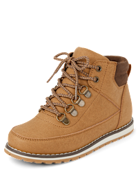 Boys Tan Lace Up Boots