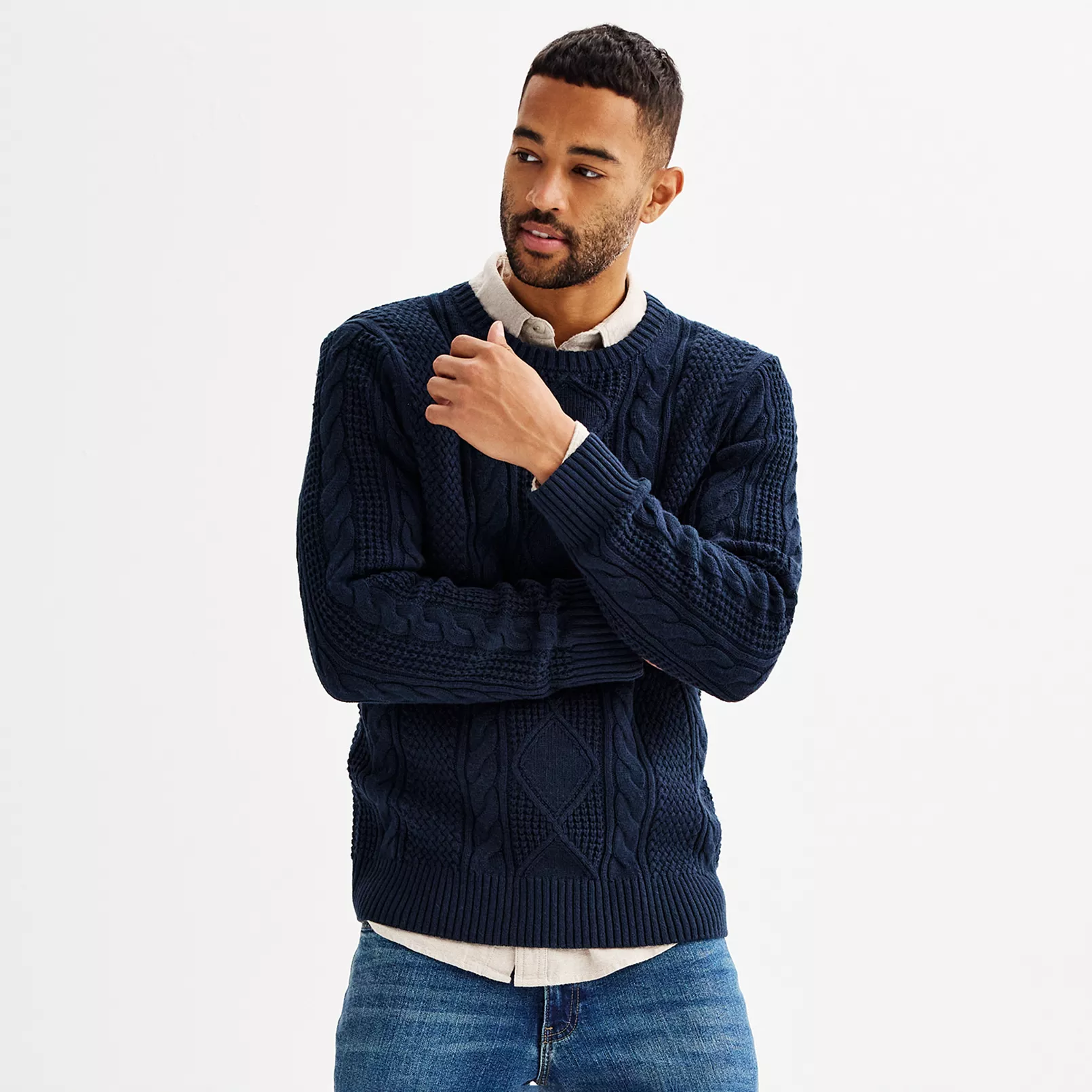 Men’s Navy Crewneck Sweater