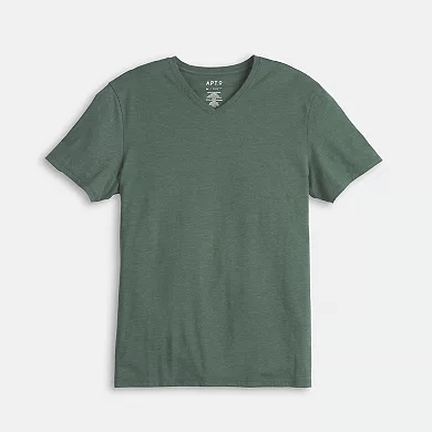 Men’s Green Short Sleeve V-Neck Tee